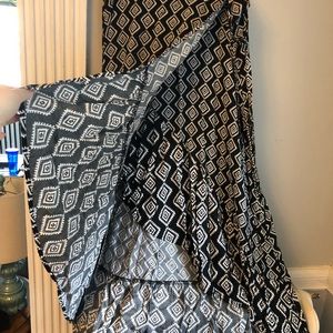 torrid Skirts - Black Patterned High-Low wrap Dress torrid Skirts - Black Patterned High-Low wrap Dress